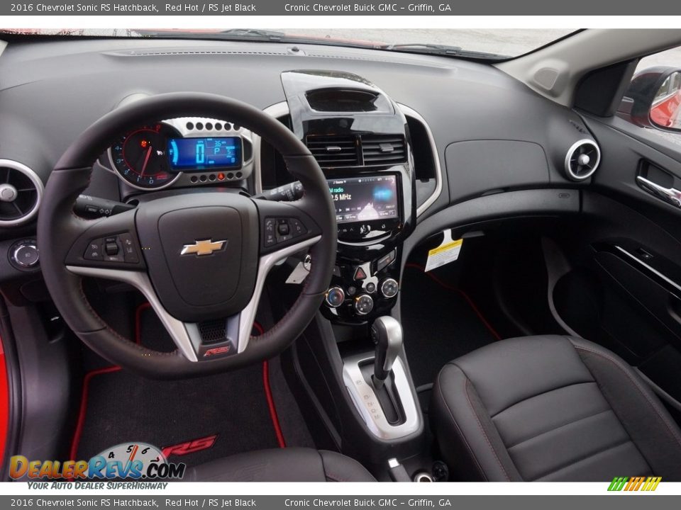 RS Jet Black Interior - 2016 Chevrolet Sonic RS Hatchback Photo #10