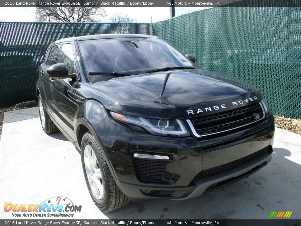 2016 Land Rover Range Rover Evoque SE Santorini Black Metalllic / Ebony/Ebony Photo #5