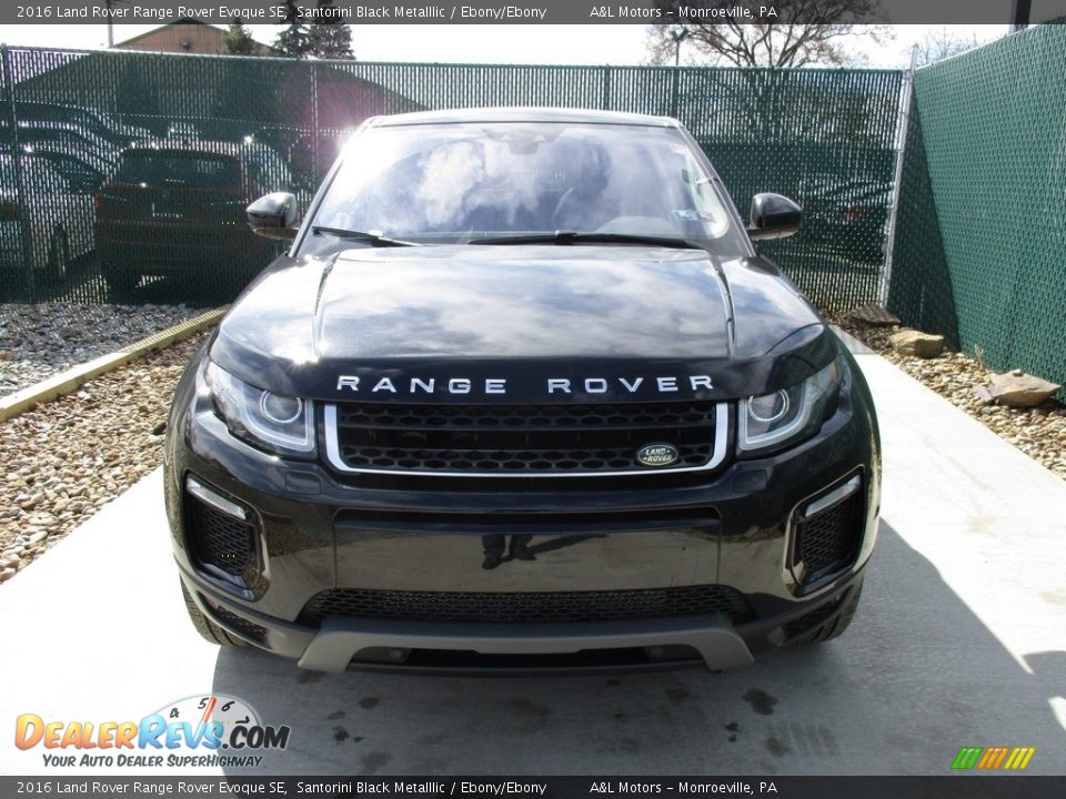 2016 Land Rover Range Rover Evoque SE Santorini Black Metalllic / Ebony/Ebony Photo #6