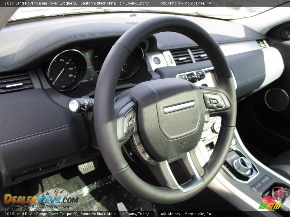 2016 Land Rover Range Rover Evoque SE Santorini Black Metalllic / Ebony/Ebony Photo #12