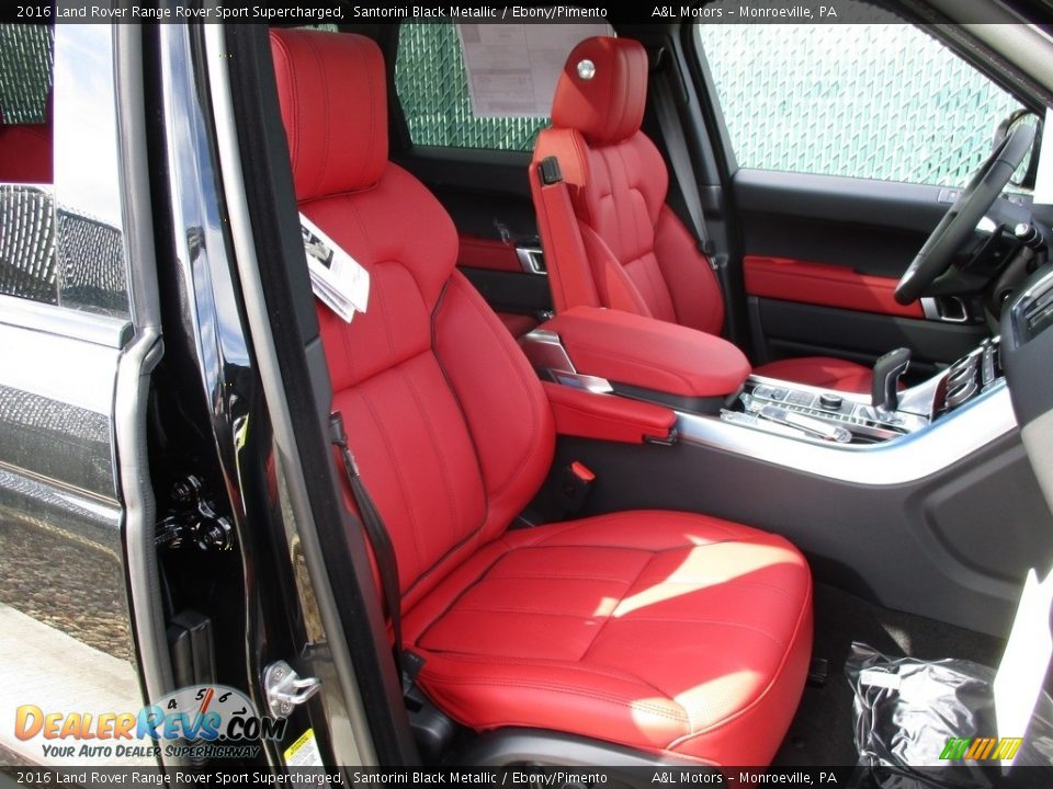 Ebony/Pimento Interior - 2016 Land Rover Range Rover Sport Supercharged Photo #12