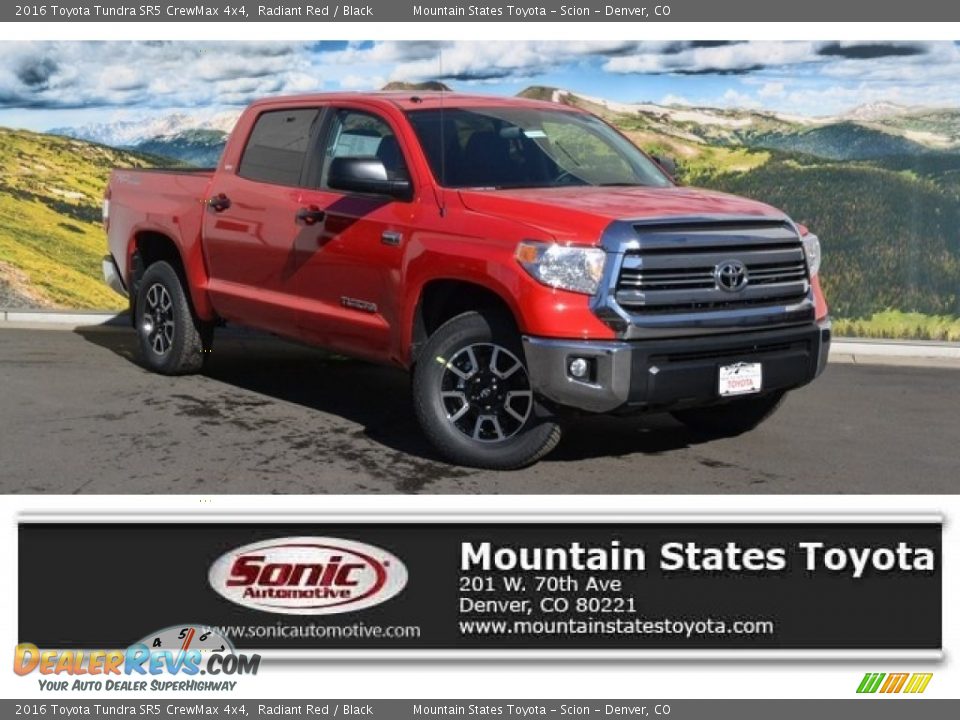 2016 Toyota Tundra SR5 CrewMax 4x4 Radiant Red / Black Photo #1