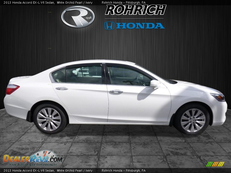 2013 Honda Accord EX-L V6 Sedan White Orchid Pearl / Ivory Photo #2
