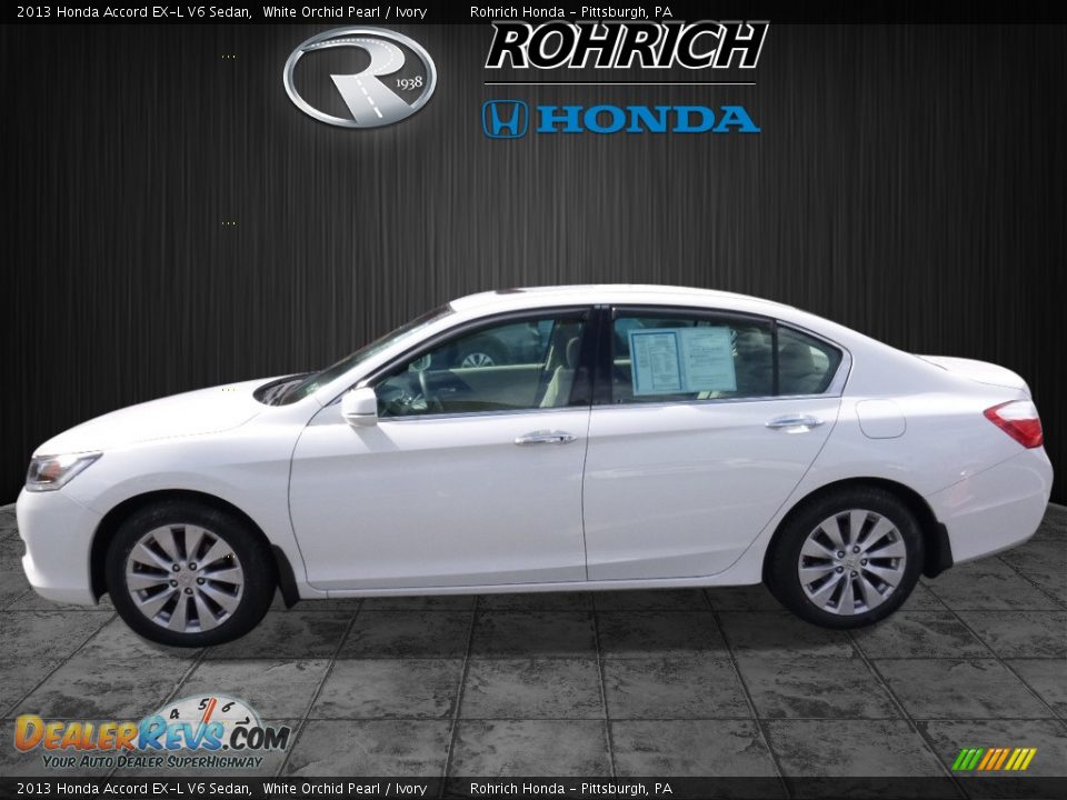 2013 Honda Accord EX-L V6 Sedan White Orchid Pearl / Ivory Photo #4