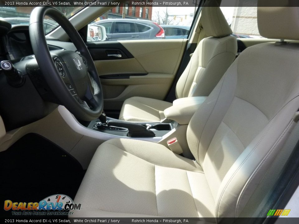 2013 Honda Accord EX-L V6 Sedan White Orchid Pearl / Ivory Photo #5