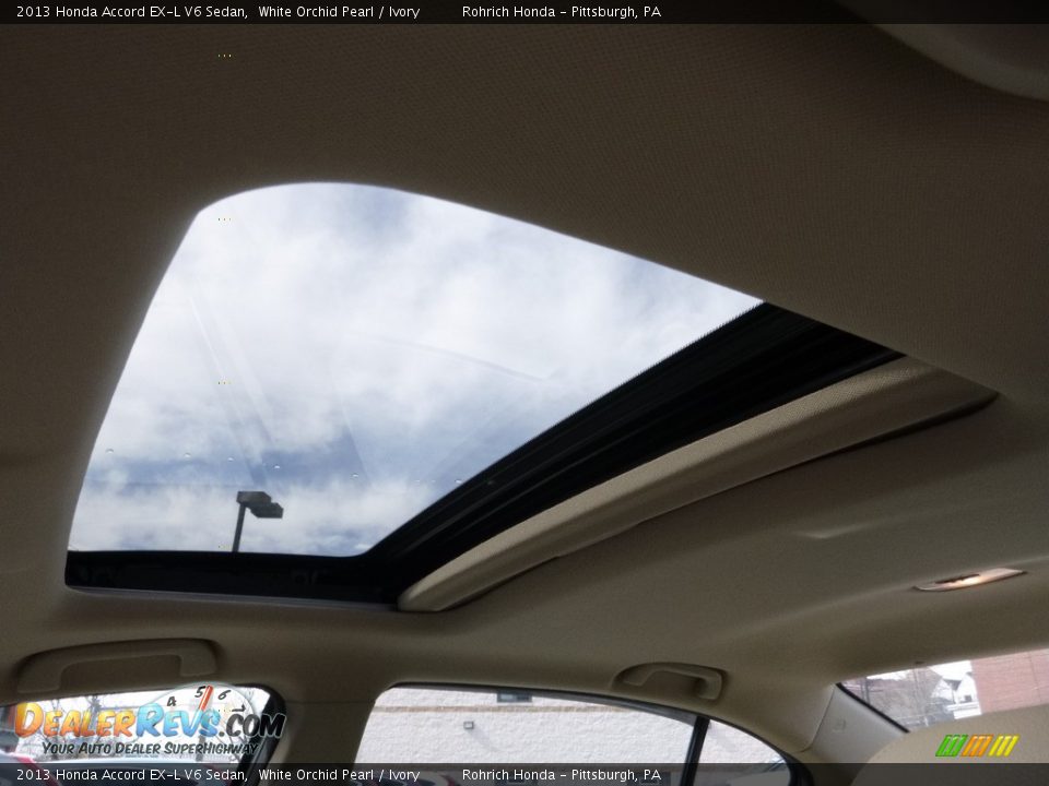 2013 Honda Accord EX-L V6 Sedan White Orchid Pearl / Ivory Photo #8