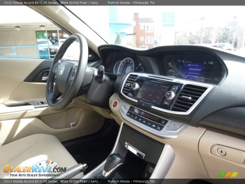 2013 Honda Accord EX-L V6 Sedan White Orchid Pearl / Ivory Photo #11