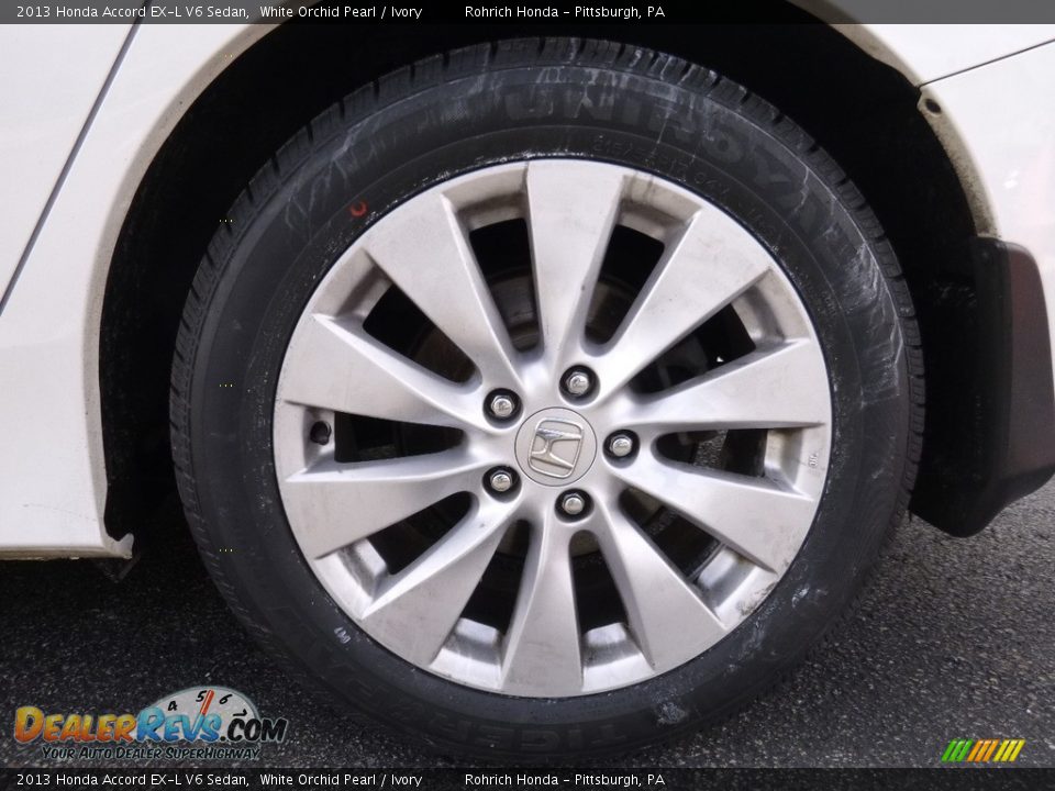 2013 Honda Accord EX-L V6 Sedan White Orchid Pearl / Ivory Photo #14