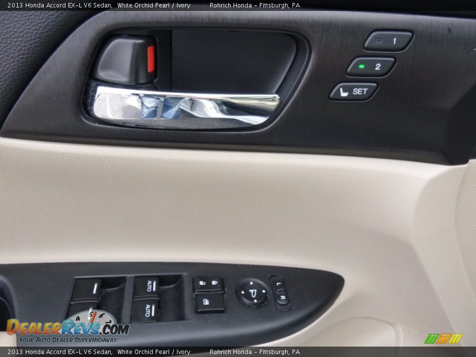 2013 Honda Accord EX-L V6 Sedan White Orchid Pearl / Ivory Photo #17