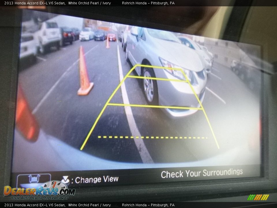 2013 Honda Accord EX-L V6 Sedan White Orchid Pearl / Ivory Photo #23