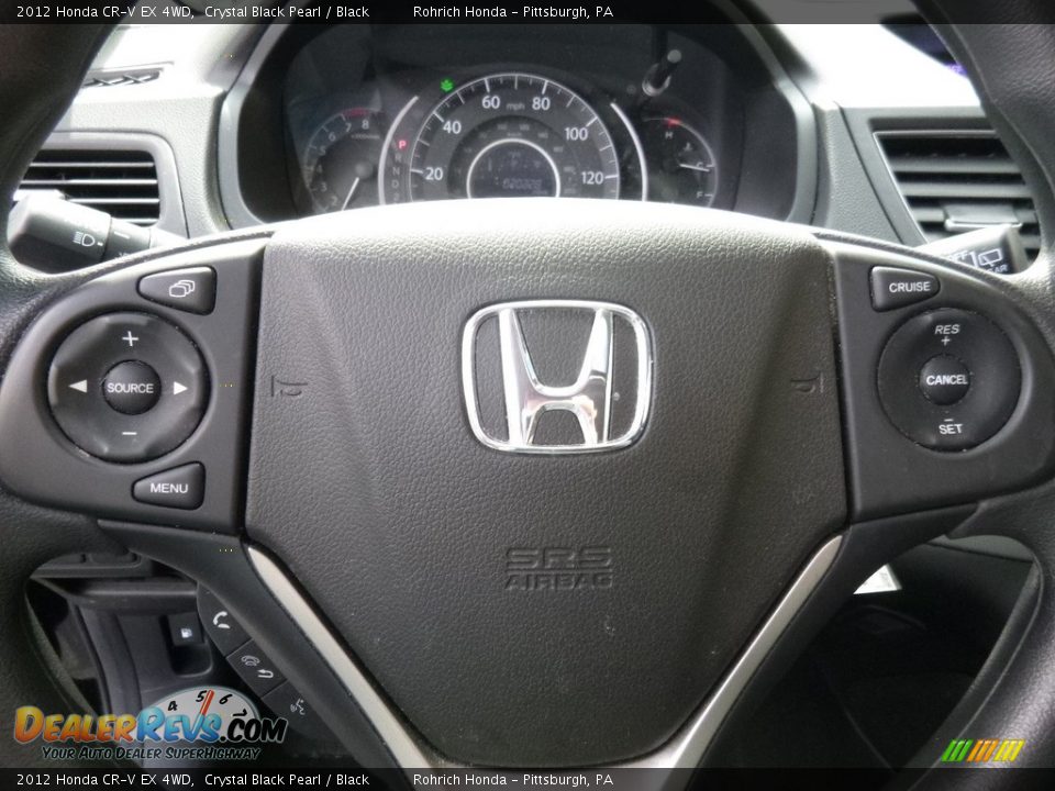 2012 Honda CR-V EX 4WD Crystal Black Pearl / Black Photo #19