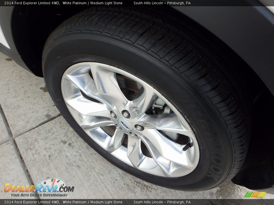2014 Ford Explorer Limited 4WD White Platinum / Medium Light Stone Photo #9