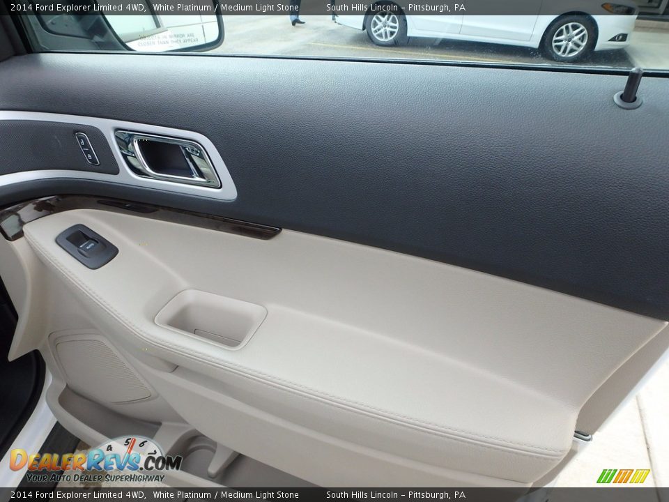 2014 Ford Explorer Limited 4WD White Platinum / Medium Light Stone Photo #12