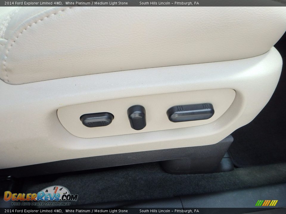 2014 Ford Explorer Limited 4WD White Platinum / Medium Light Stone Photo #13