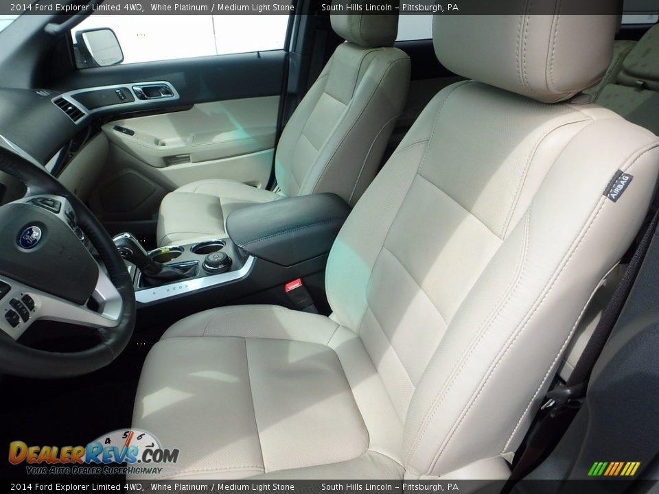 2014 Ford Explorer Limited 4WD White Platinum / Medium Light Stone Photo #15