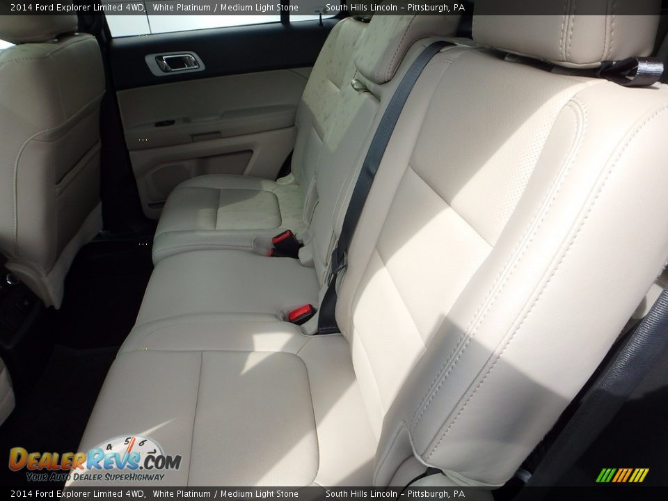 2014 Ford Explorer Limited 4WD White Platinum / Medium Light Stone Photo #16