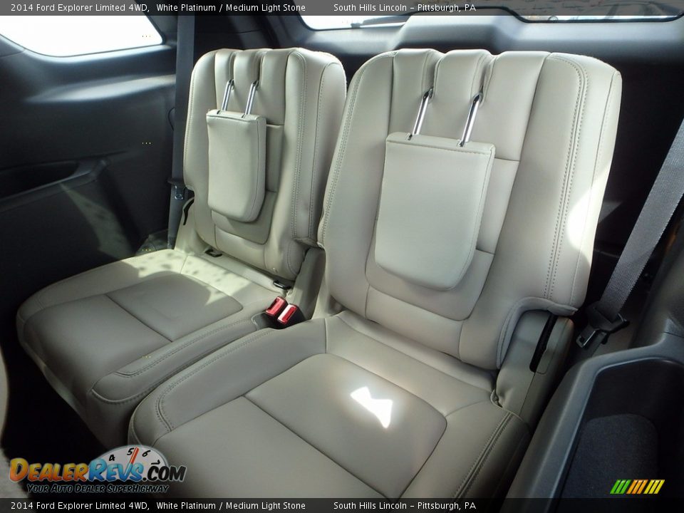 2014 Ford Explorer Limited 4WD White Platinum / Medium Light Stone Photo #17