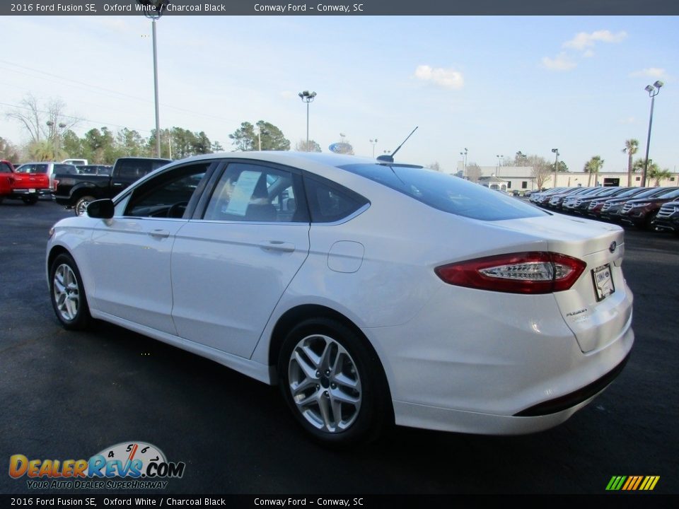 2016 Ford Fusion SE Oxford White / Charcoal Black Photo #6