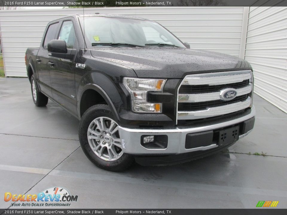 2016 Ford F150 Lariat SuperCrew Shadow Black / Black Photo #1
