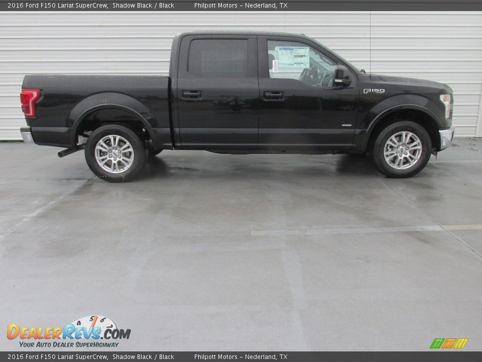 2016 Ford F150 Lariat SuperCrew Shadow Black / Black Photo #3