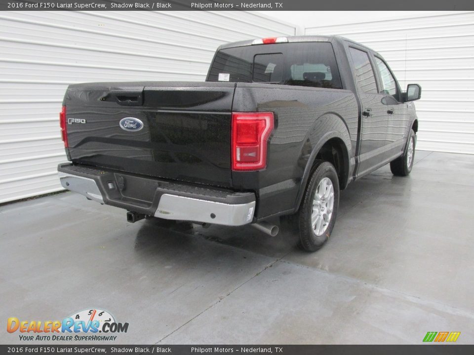 2016 Ford F150 Lariat SuperCrew Shadow Black / Black Photo #4