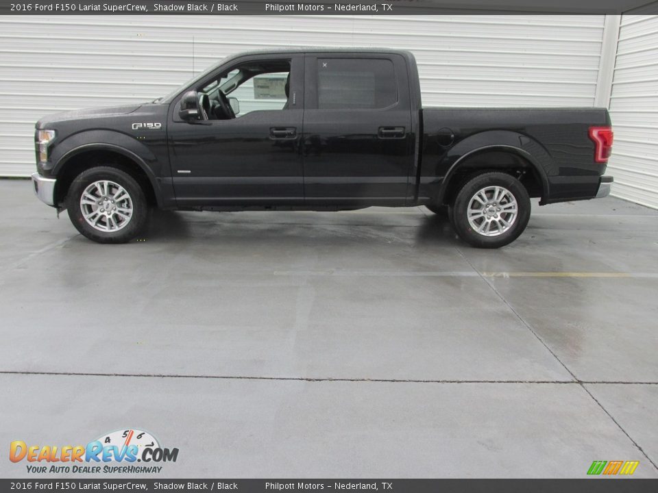 2016 Ford F150 Lariat SuperCrew Shadow Black / Black Photo #6