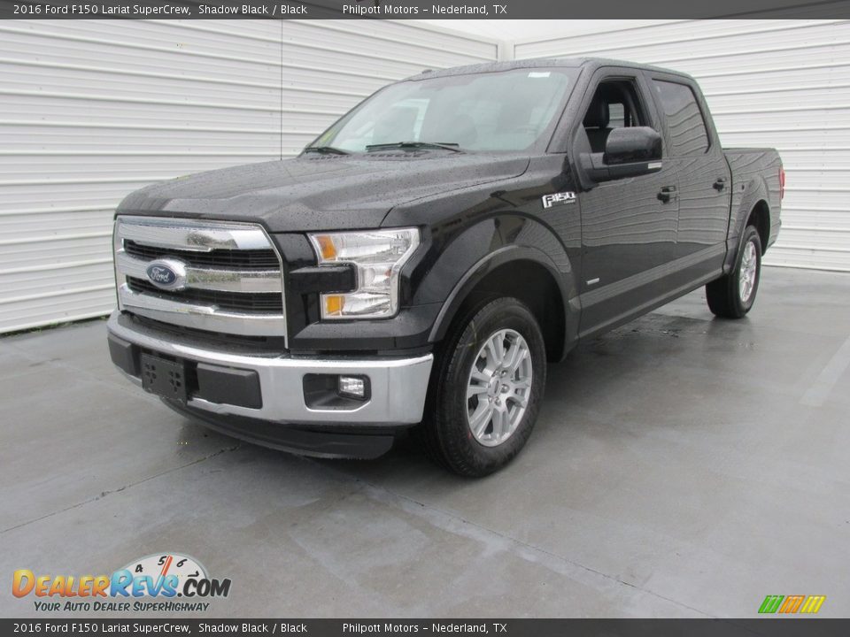 2016 Ford F150 Lariat SuperCrew Shadow Black / Black Photo #7