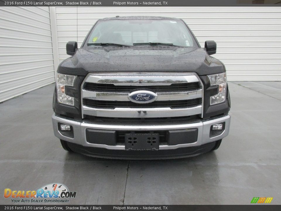 2016 Ford F150 Lariat SuperCrew Shadow Black / Black Photo #8