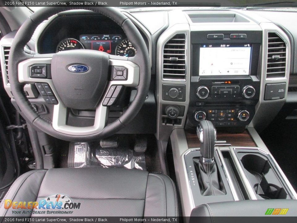 2016 Ford F150 Lariat SuperCrew Shadow Black / Black Photo #23
