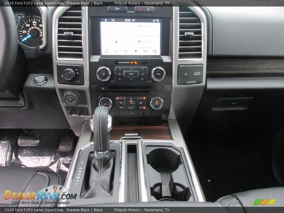 2016 Ford F150 Lariat SuperCrew Shadow Black / Black Photo #24
