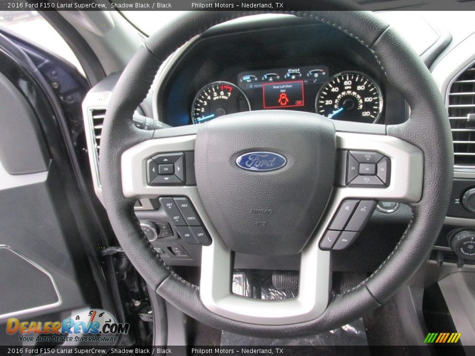 2016 Ford F150 Lariat SuperCrew Shadow Black / Black Photo #32