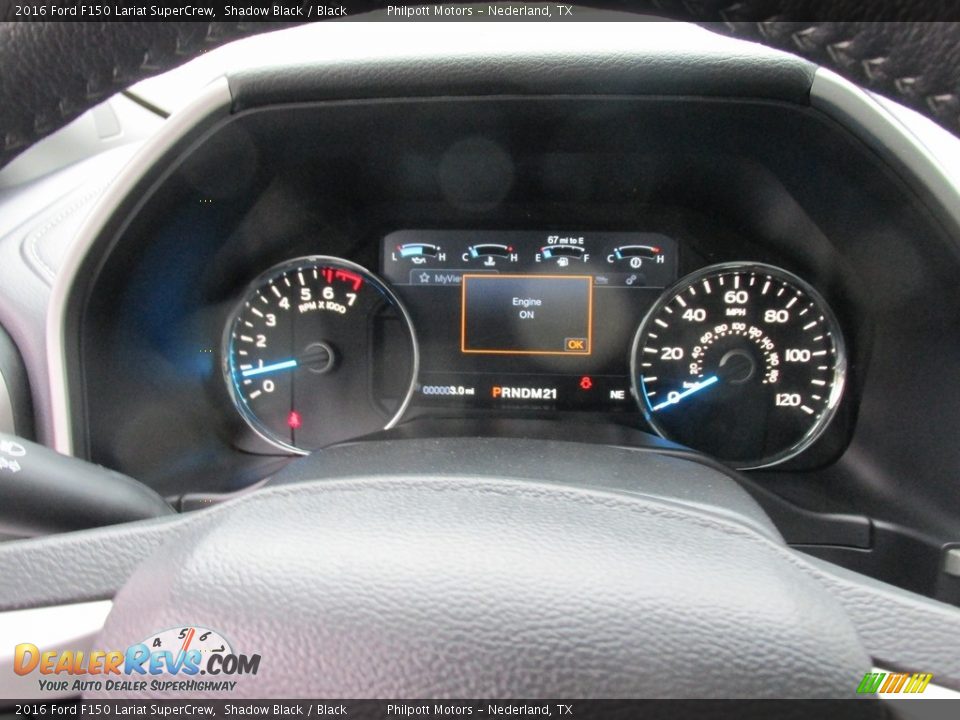 2016 Ford F150 Lariat SuperCrew Shadow Black / Black Photo #33