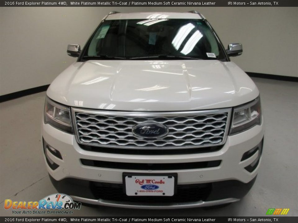 2016 Ford Explorer Platinum 4WD White Platinum Metallic Tri-Coat / Platinum Medium Soft Ceramic Nirvana Leather Photo #3
