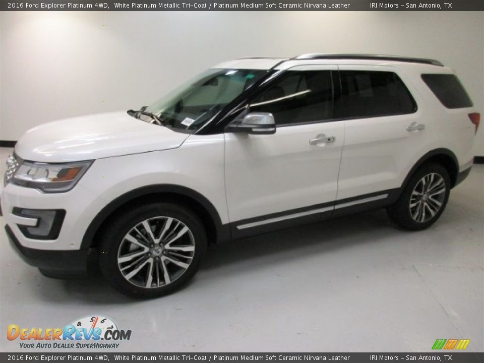 2016 Ford Explorer Platinum 4WD White Platinum Metallic Tri-Coat / Platinum Medium Soft Ceramic Nirvana Leather Photo #5