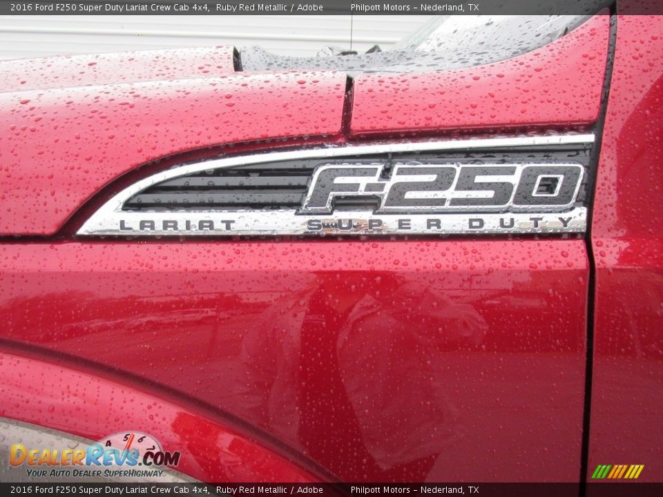 2016 Ford F250 Super Duty Lariat Crew Cab 4x4 Ruby Red Metallic / Adobe Photo #14