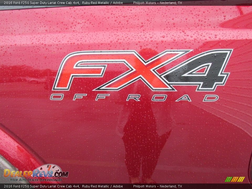 2016 Ford F250 Super Duty Lariat Crew Cab 4x4 Ruby Red Metallic / Adobe Photo #17