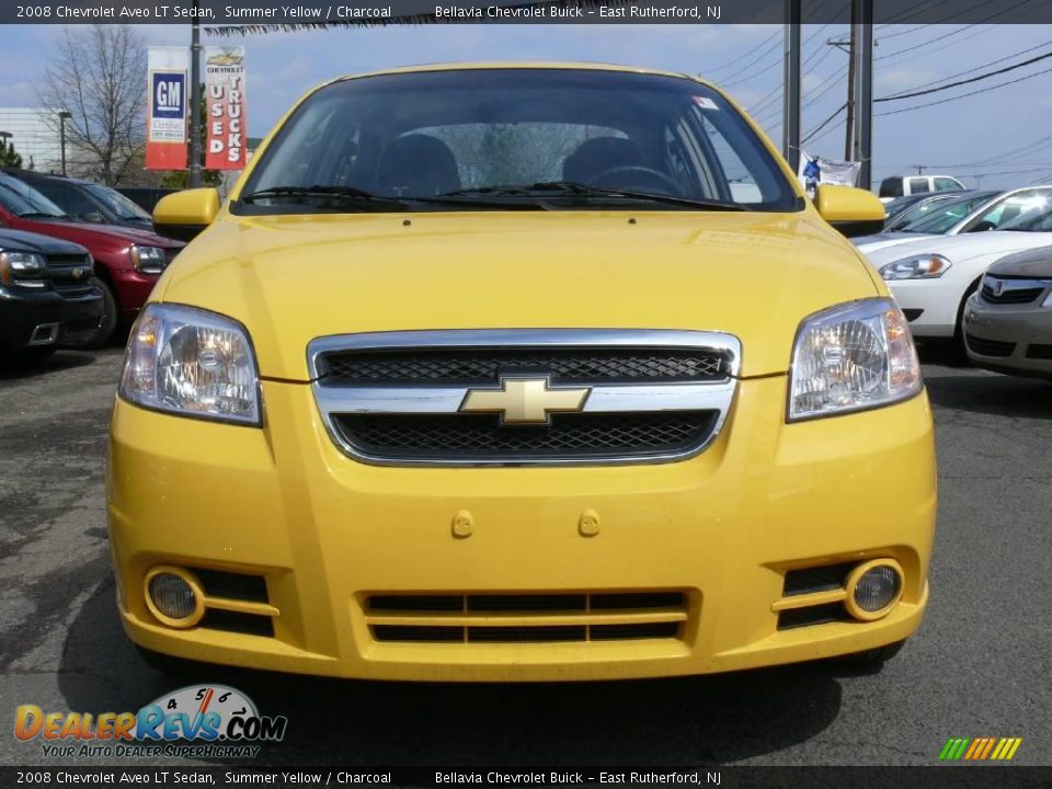 2008 Chevrolet Aveo LT Sedan Summer Yellow / Charcoal Photo #2