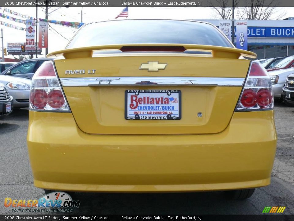 2008 Chevrolet Aveo LT Sedan Summer Yellow / Charcoal Photo #5