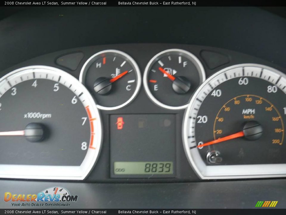 2008 Chevrolet Aveo LT Sedan Summer Yellow / Charcoal Photo #11