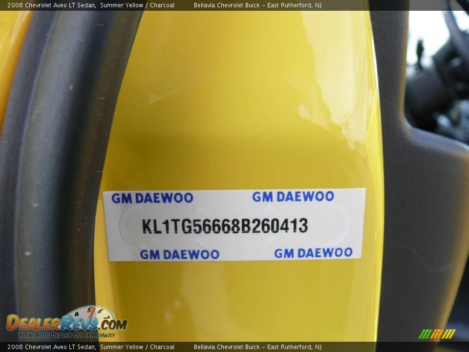 2008 Chevrolet Aveo LT Sedan Summer Yellow / Charcoal Photo #15