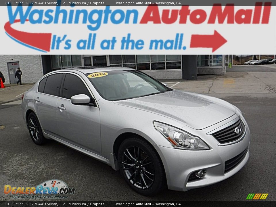 2012 Infiniti G 37 x AWD Sedan Liquid Platinum / Graphite Photo #1