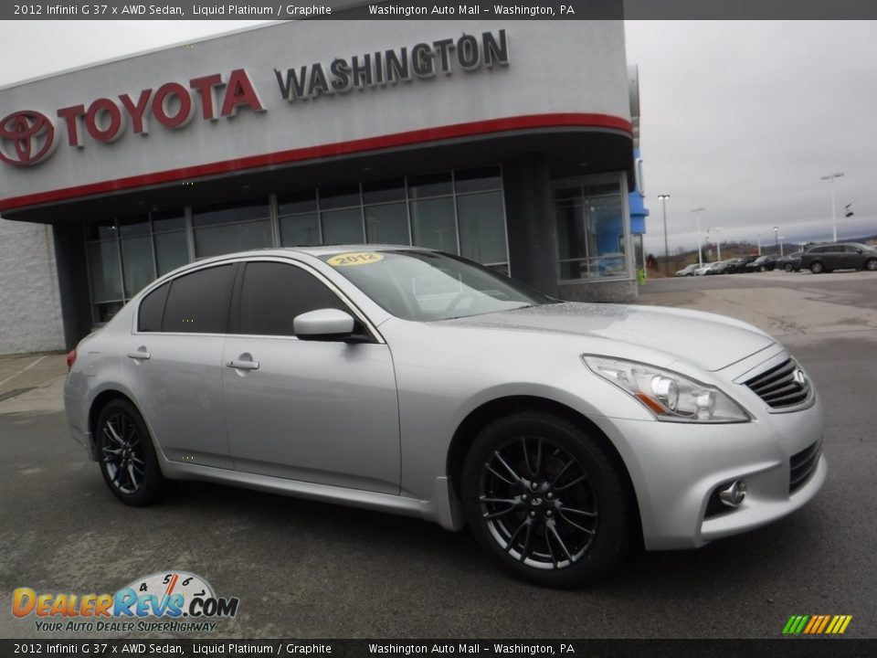 2012 Infiniti G 37 x AWD Sedan Liquid Platinum / Graphite Photo #2