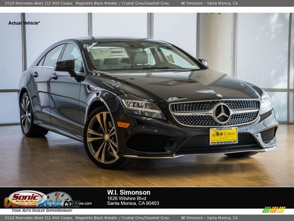 2016 Mercedes-Benz CLS 400 Coupe Magnetite Black Metallic / Crystal Grey/Seashell Grey Photo #1