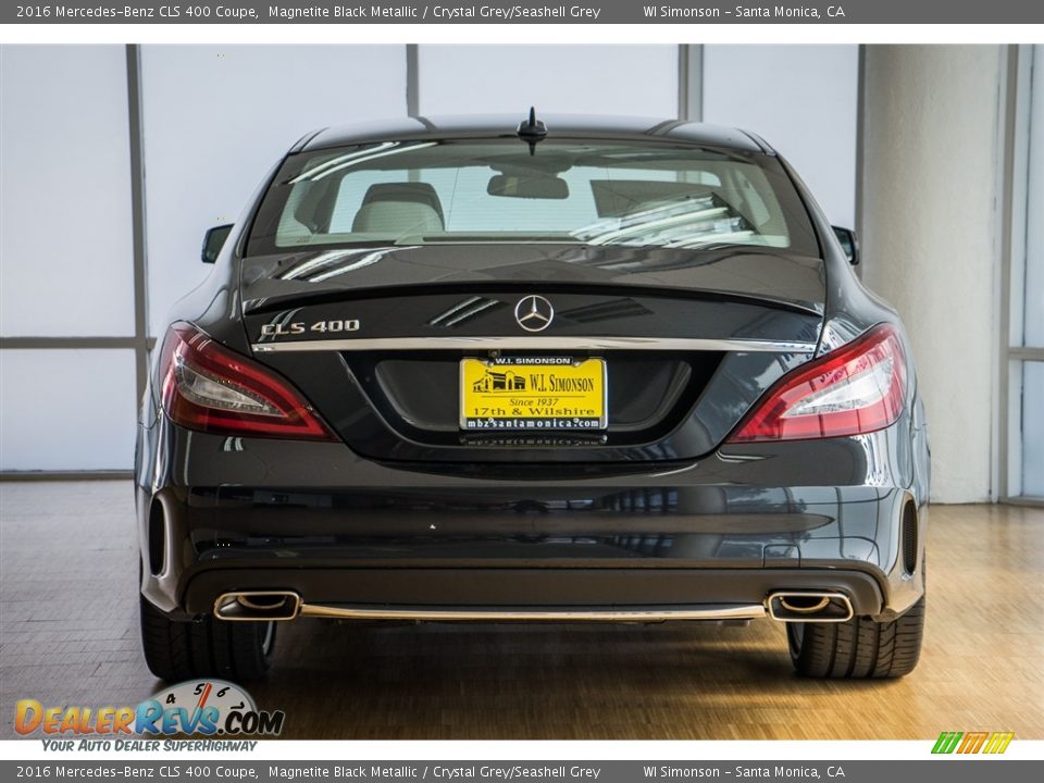 2016 Mercedes-Benz CLS 400 Coupe Magnetite Black Metallic / Crystal Grey/Seashell Grey Photo #4