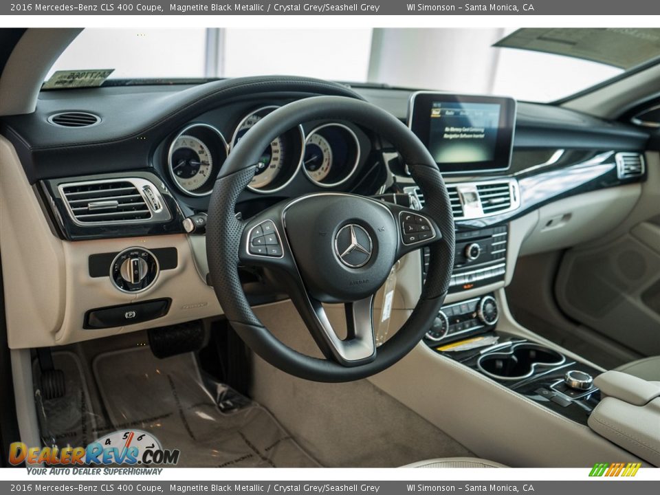 2016 Mercedes-Benz CLS 400 Coupe Magnetite Black Metallic / Crystal Grey/Seashell Grey Photo #5