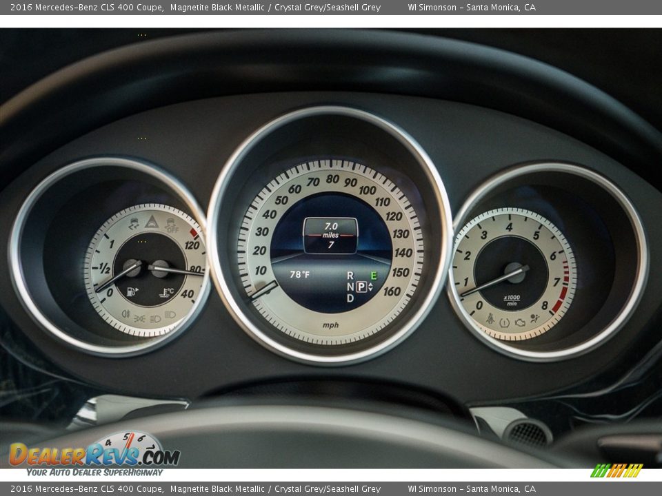 2016 Mercedes-Benz CLS 400 Coupe Magnetite Black Metallic / Crystal Grey/Seashell Grey Photo #7