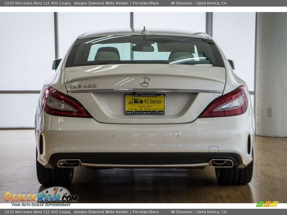 2016 Mercedes-Benz CLS 400 Coupe designo Diamond White Metallic / Porcelain/Black Photo #4