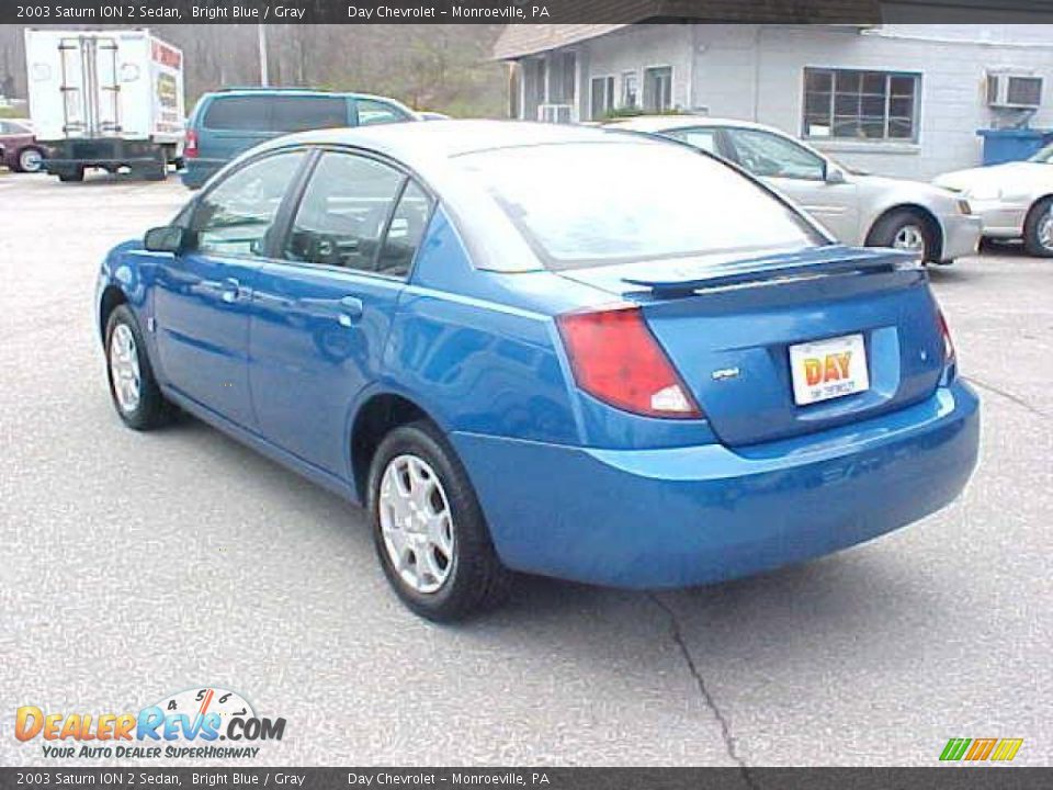 2003 Saturn ION 2 Sedan Bright Blue / Gray Photo #2