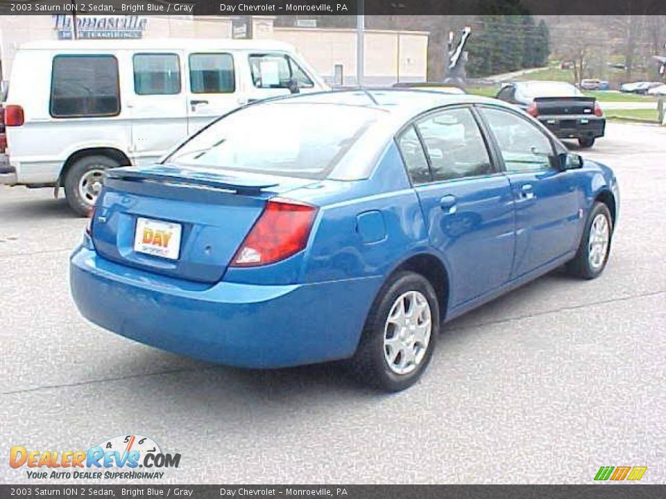 2003 Saturn ION 2 Sedan Bright Blue / Gray Photo #3