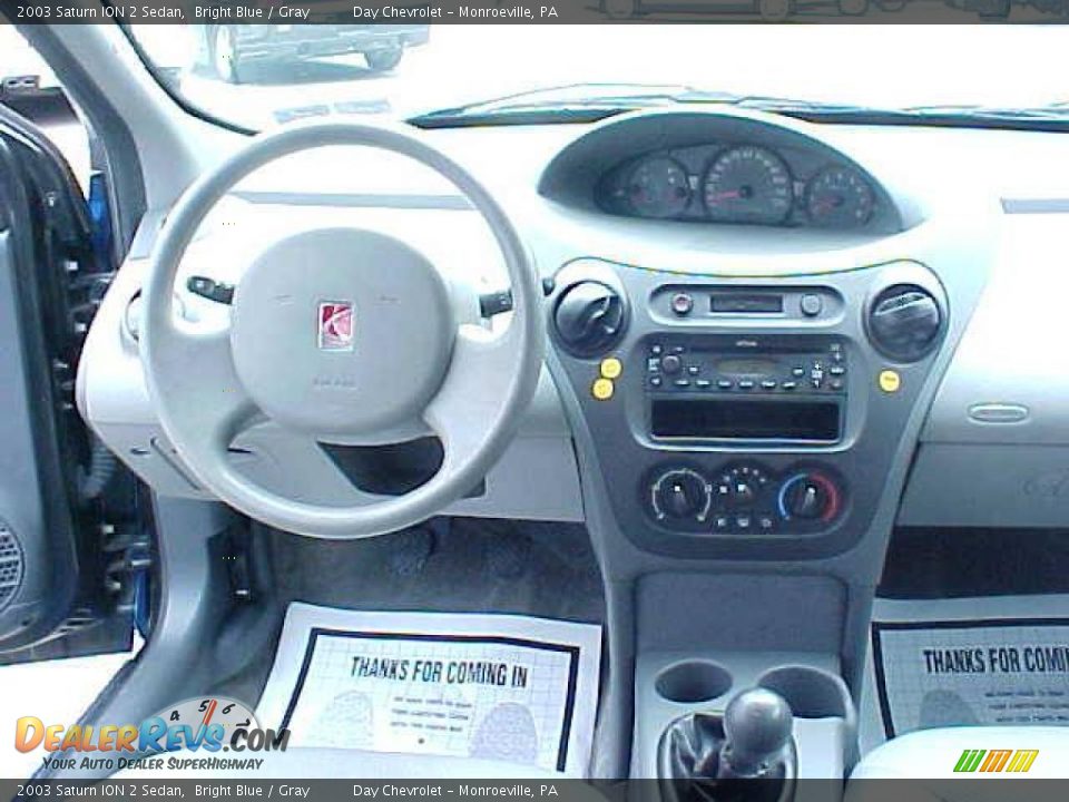 2003 Saturn ION 2 Sedan Bright Blue / Gray Photo #7